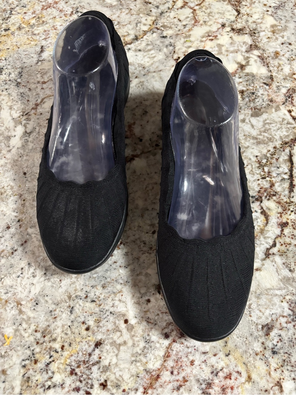 Skechers Women's Black Slip-On Knit Ballet Flats